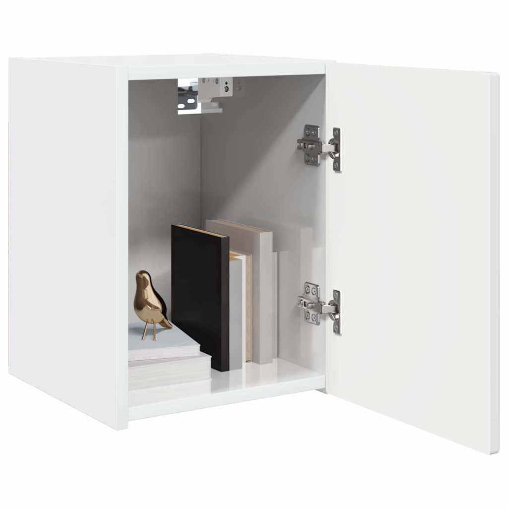 TV-Wandschrank Wandmontiert 2 pcs Glänzend Weiß 30 x 31 x 40 cm