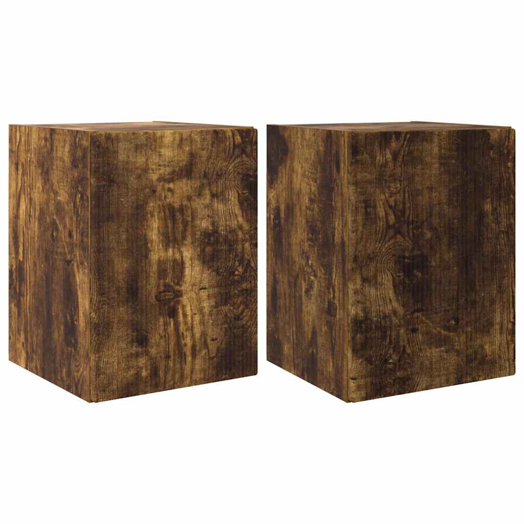 TV-Wandschrank 2 pcs Geräucherte Eiche 30 x 31 x 40 cm