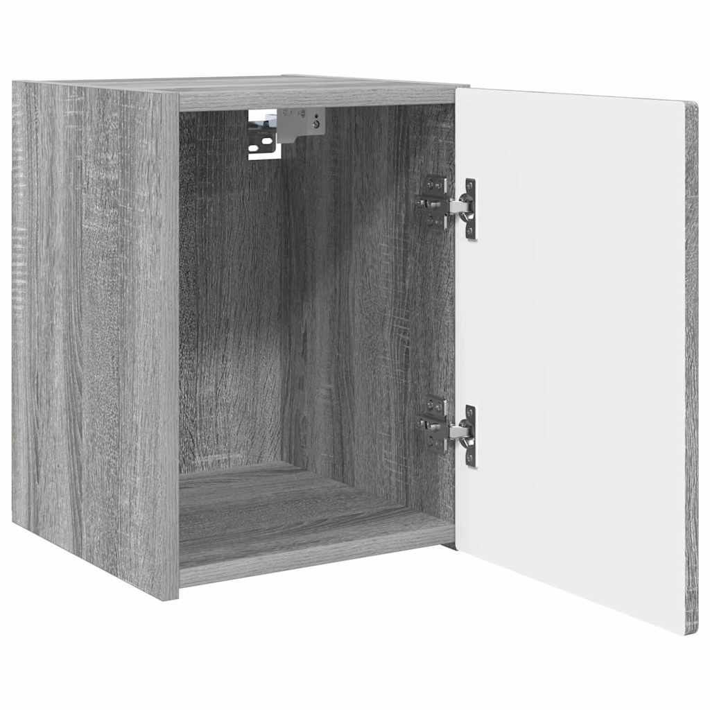TV-Wandschrank Wandmontiert 2 pcs Graues Sonoma 30 x 31 x 40 cm