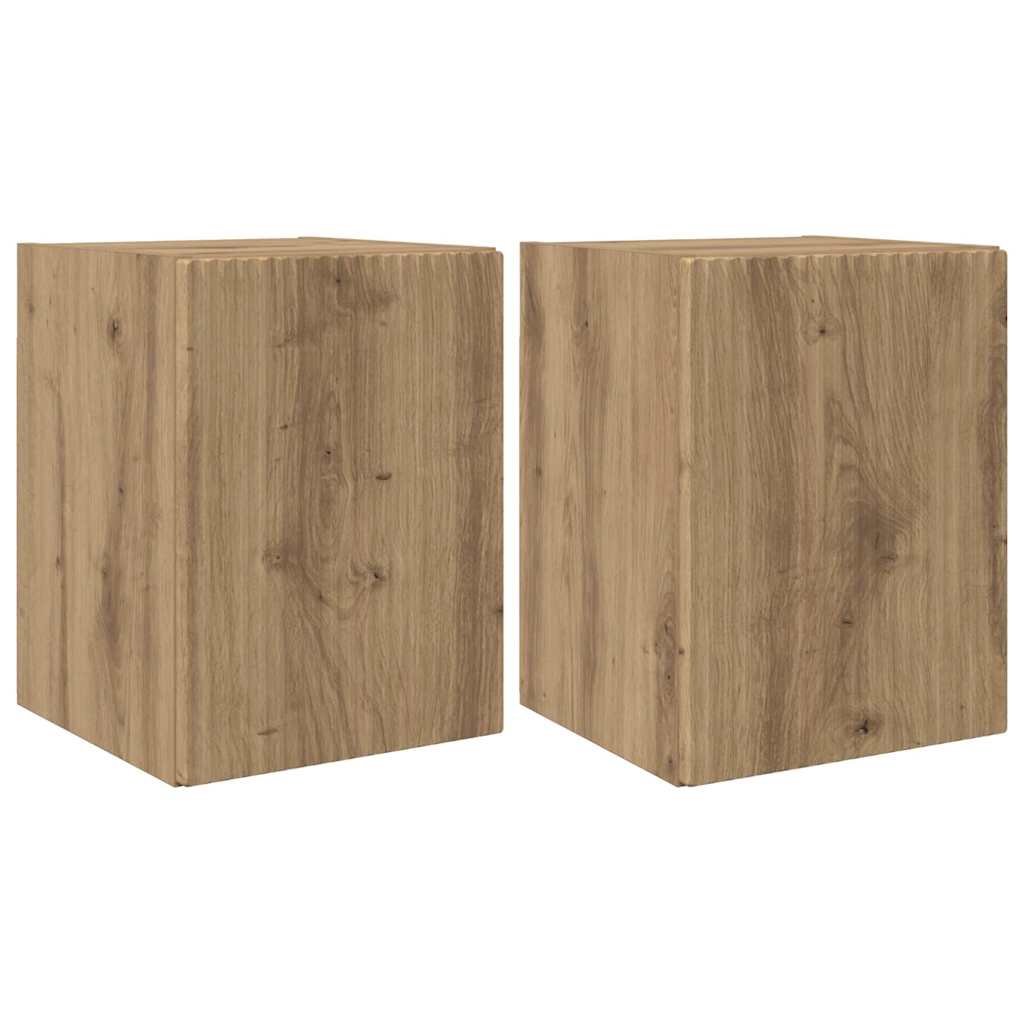 TV-Wandschrank 2 pcs Kunsthandwerk Eiche 30 x 31 x 40 cm