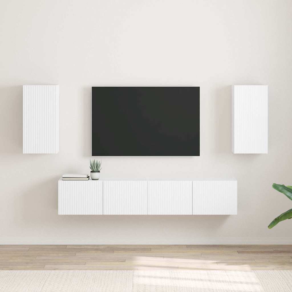 TV-Wandschrank 2 pcs Weiß 30 x 31 x 60 cm Holzwerkstoff