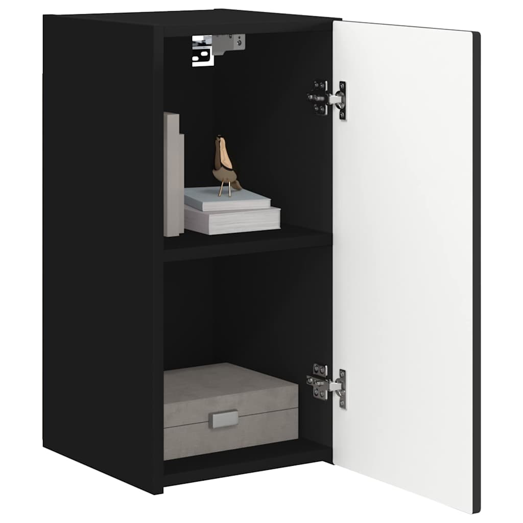 TV-Wandschrank 2 pcs Schwarz 30 x 31 x 60 cm Holzwerkstoff
