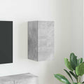 TV-Wandschrank Wandmontiert Beton 30 x 31 x 60 cm Holzwerkstoff