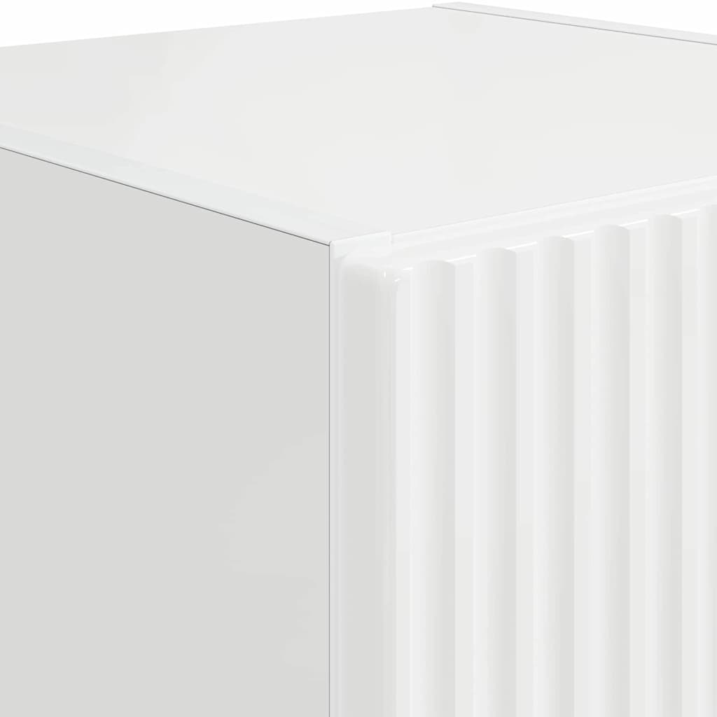 TV-Wandschrank Wandmontiert 2 pcs Glänzend Weiß 30 x 31 x 60 cm