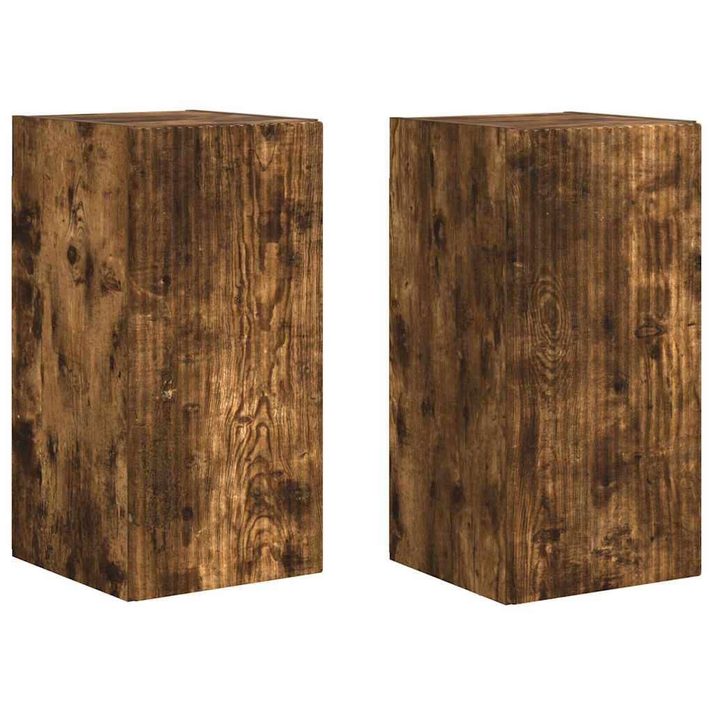 TV-Wandschrank 2 pcs Geräucherte Eiche 30 x 31 x 60 cm