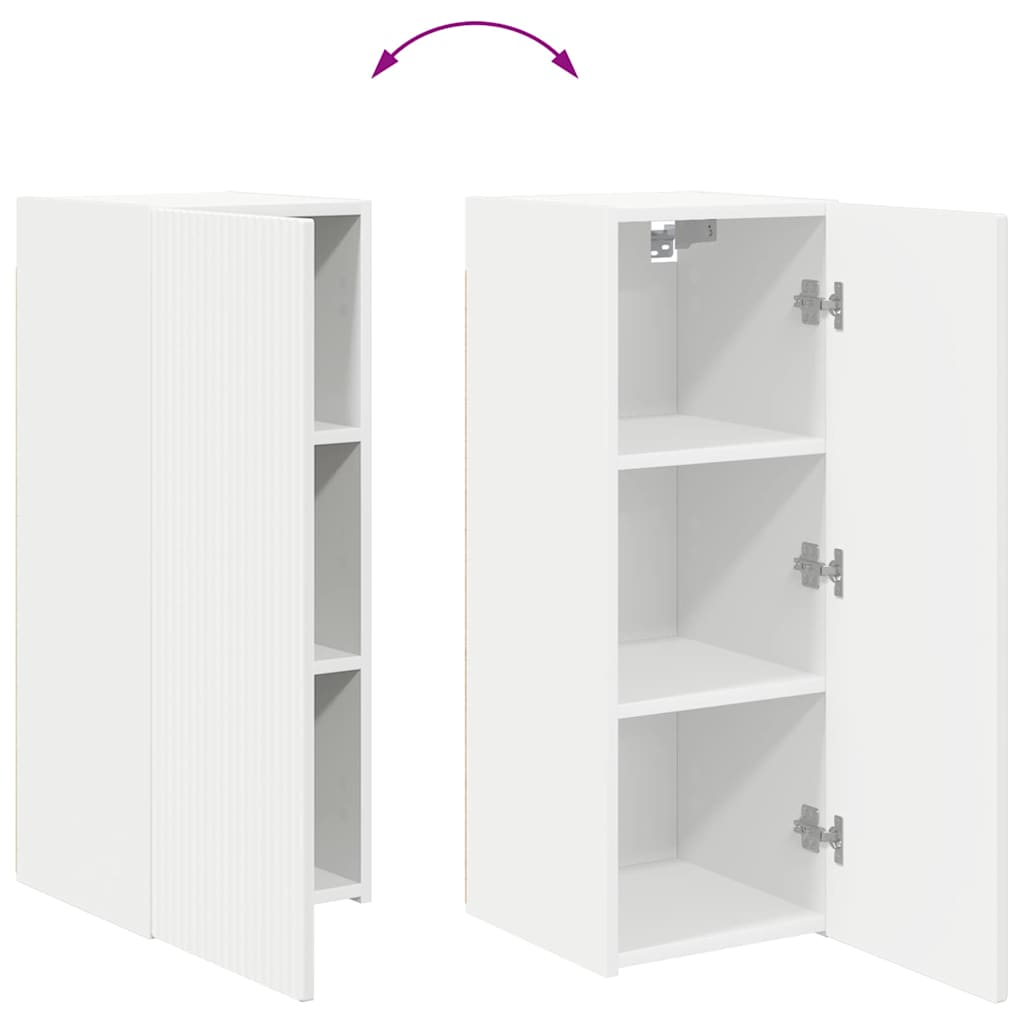 TV-Wandschrank Wandmontiert Weiß 30 x 31 x 80 cm Holzwerkstoff