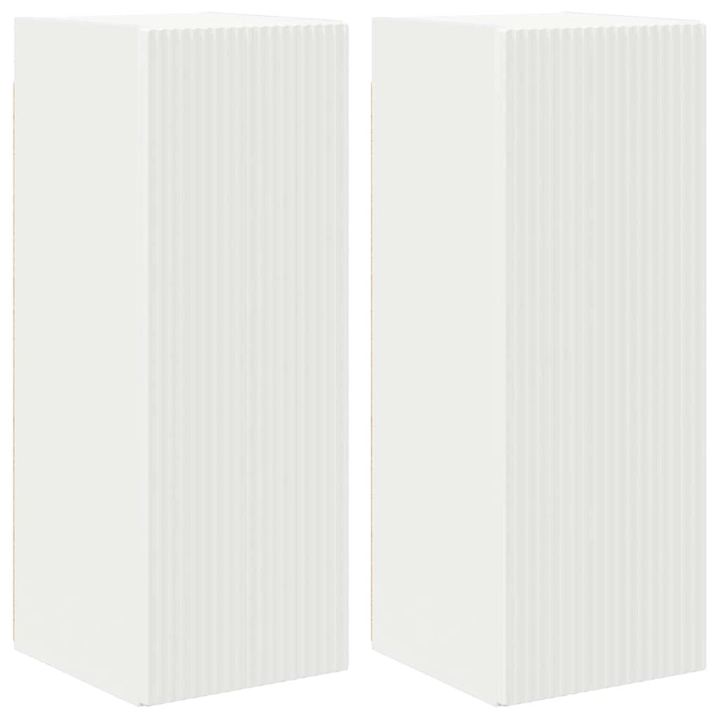 TV-Wandschrank 2 pcs Weiß 30 x 31 x 80 cm Holzwerkstoff