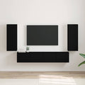 TV-Wandschrank 2 pcs Schwarz 30 x 31 x 80 cm Holzwerkstoff