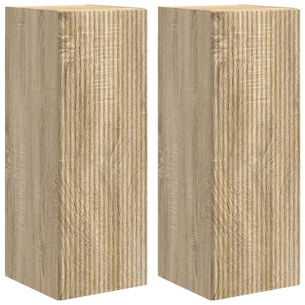 TV-Wandschrank 2 pcs Sonoma 30 x 31 x 80 cm Holzwerkstoff