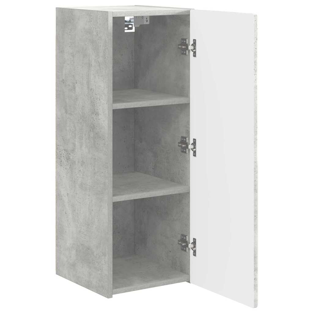 TV-Wandschrank Wandmontiert Beton 30 x 31 x 80 cm Holzwerkstoff