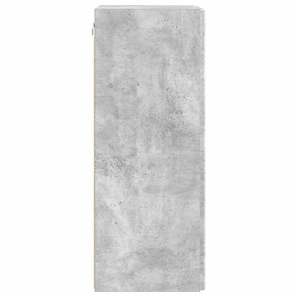 TV-Wandschrank Wandmontiert Beton 30 x 31 x 80 cm Holzwerkstoff