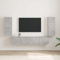 TV-Wandschrank 2 pcs Beton 30 x 31 x 80 cm Holzwerkstoff
