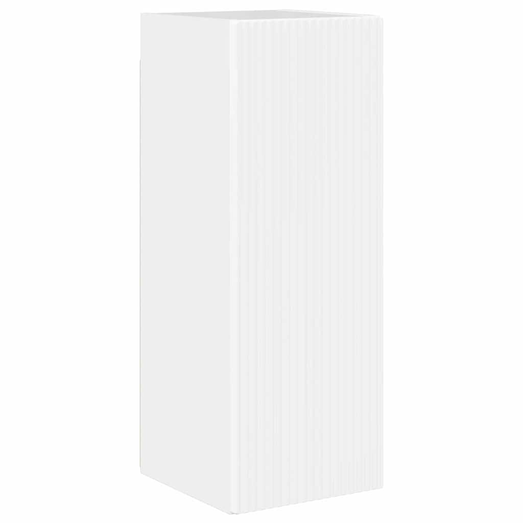 TV-Wandschrank Wandmontiert 2 pcs Glänzend Weiß 30 x 31 x 80 cm