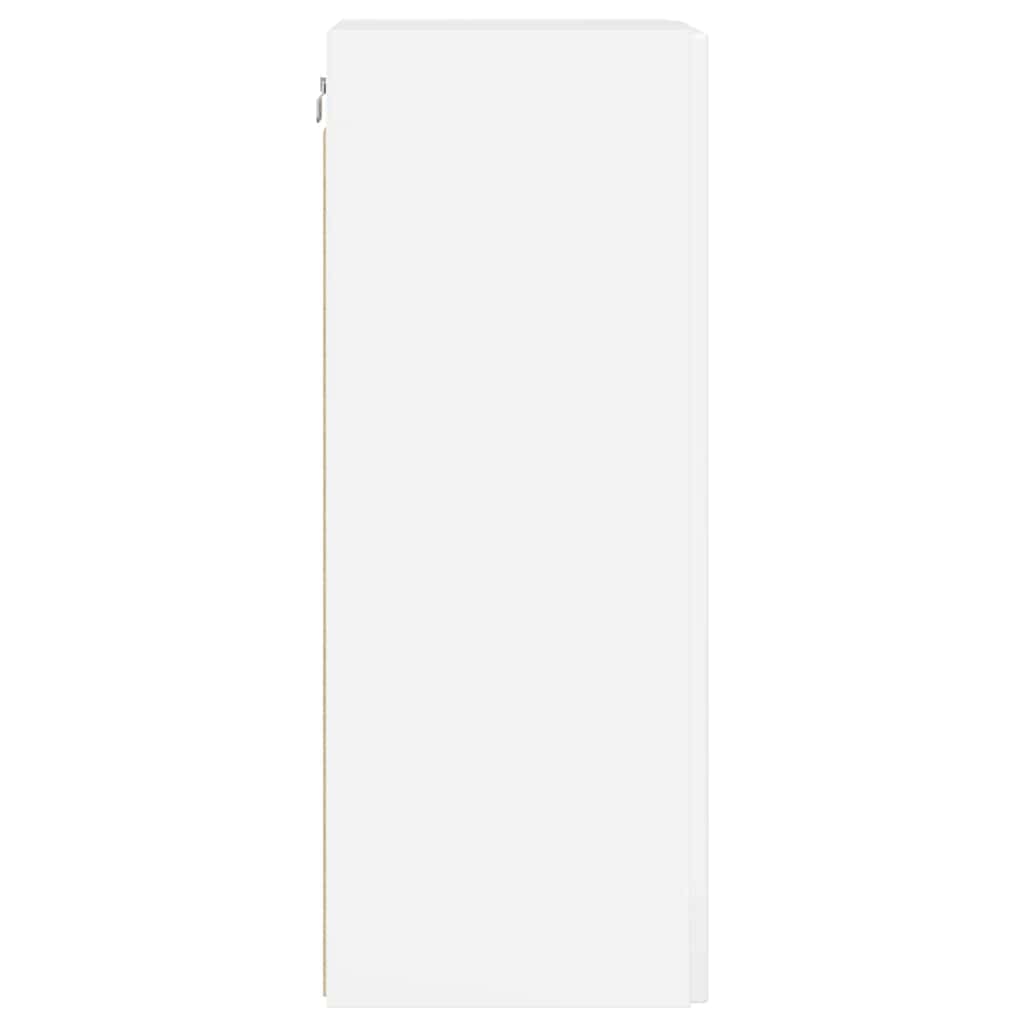 TV-Wandschrank Wandmontiert 2 pcs Glänzend Weiß 30 x 31 x 80 cm