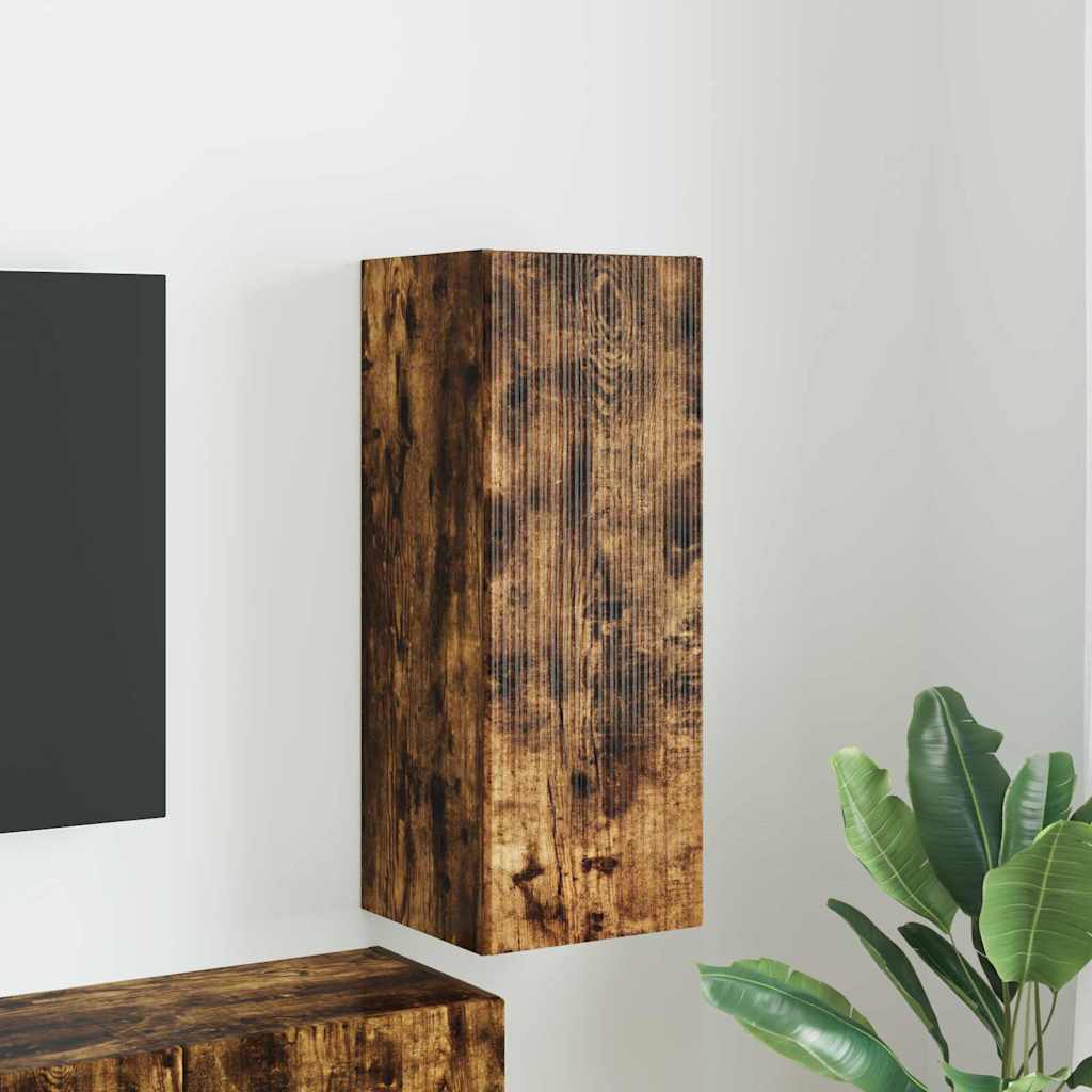 TV-Wandschrank Geräucherte Eiche 30 x 31 x 80 cm Holzwerkstoff
