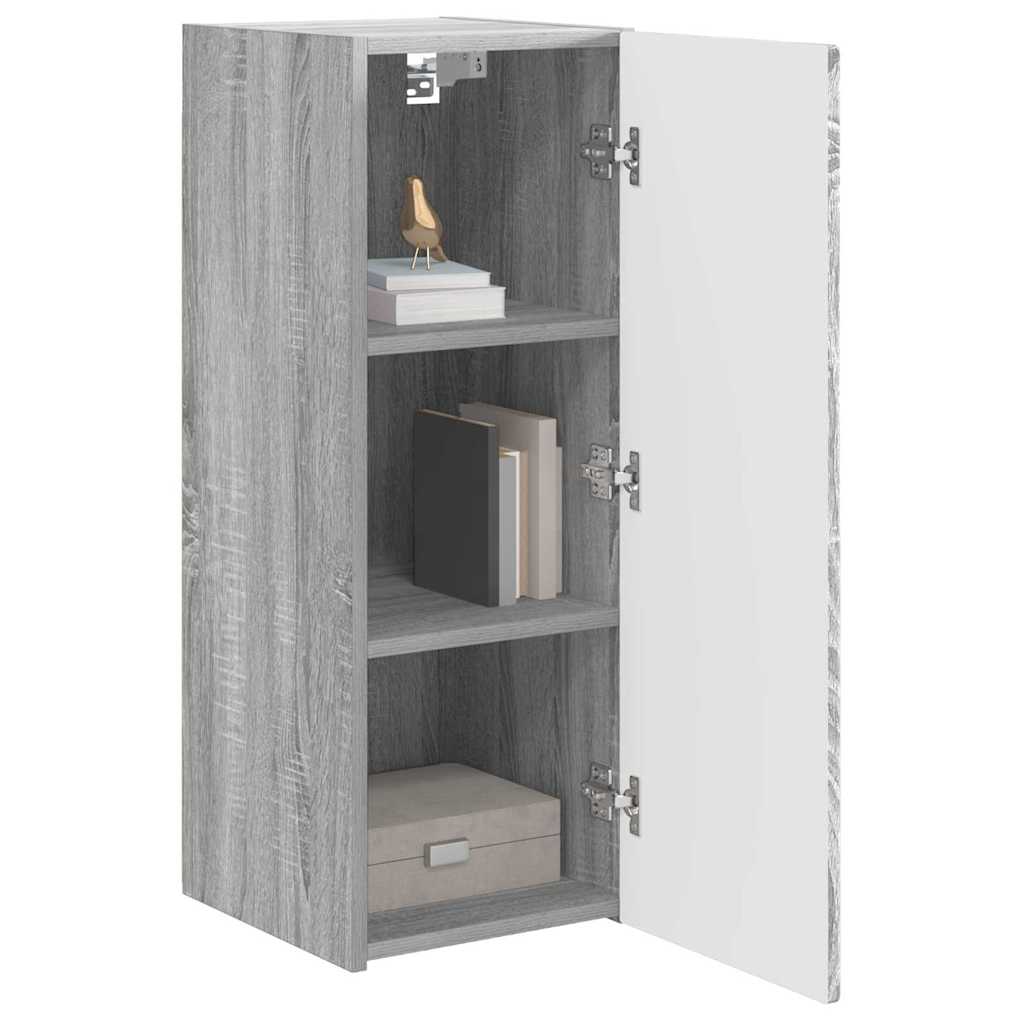 TV-Wandschrank Wandmontiert 2 pcs Graues Sonoma 30 x 31 x 80 cm