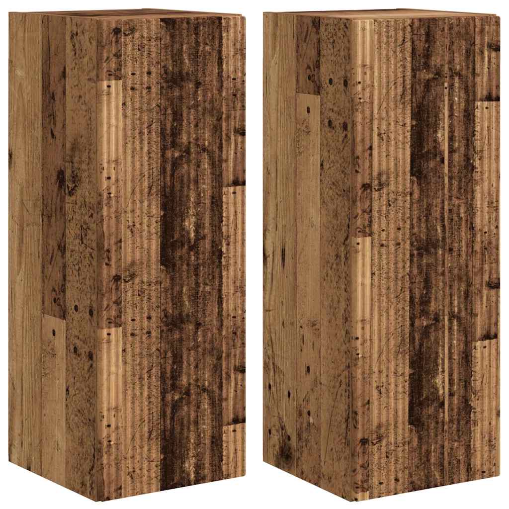 TV-Wandschrank 2 pcs Altholz 30 x 31 x 80 cm Holzwerkstoff