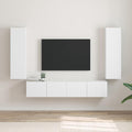 TV-Wandschrank 2 pcs Weiß 30 x 31 x 100 cm Holzwerkstoff
