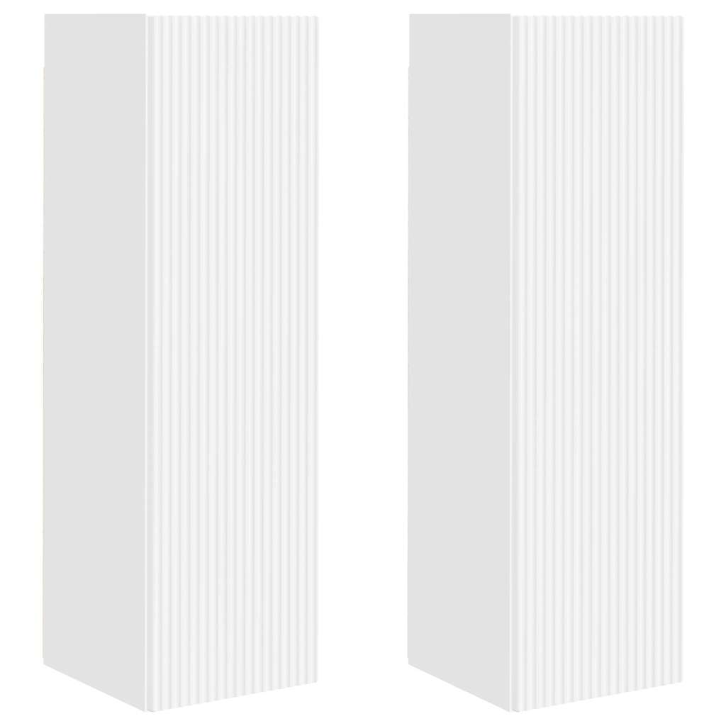 TV-Wandschrank 2 pcs Weiß 30 x 31 x 100 cm Holzwerkstoff