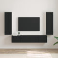 TV-Wandschrank 2 pcs Schwarz 30 x 31 x 100 cm Holzwerkstoff