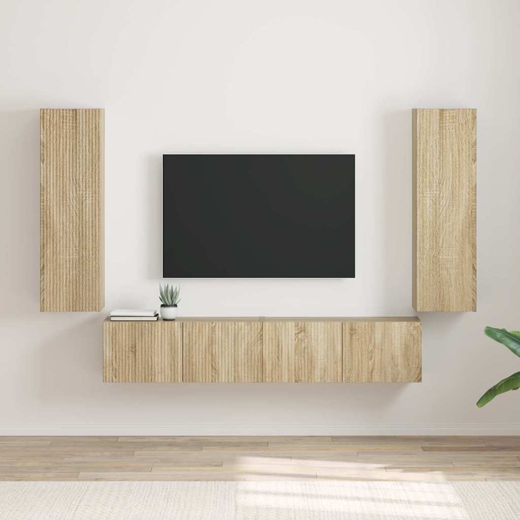 TV-Wandschrank 2 pcs Sonoma 30 x 31 x 100 cm Holzwerkstoff