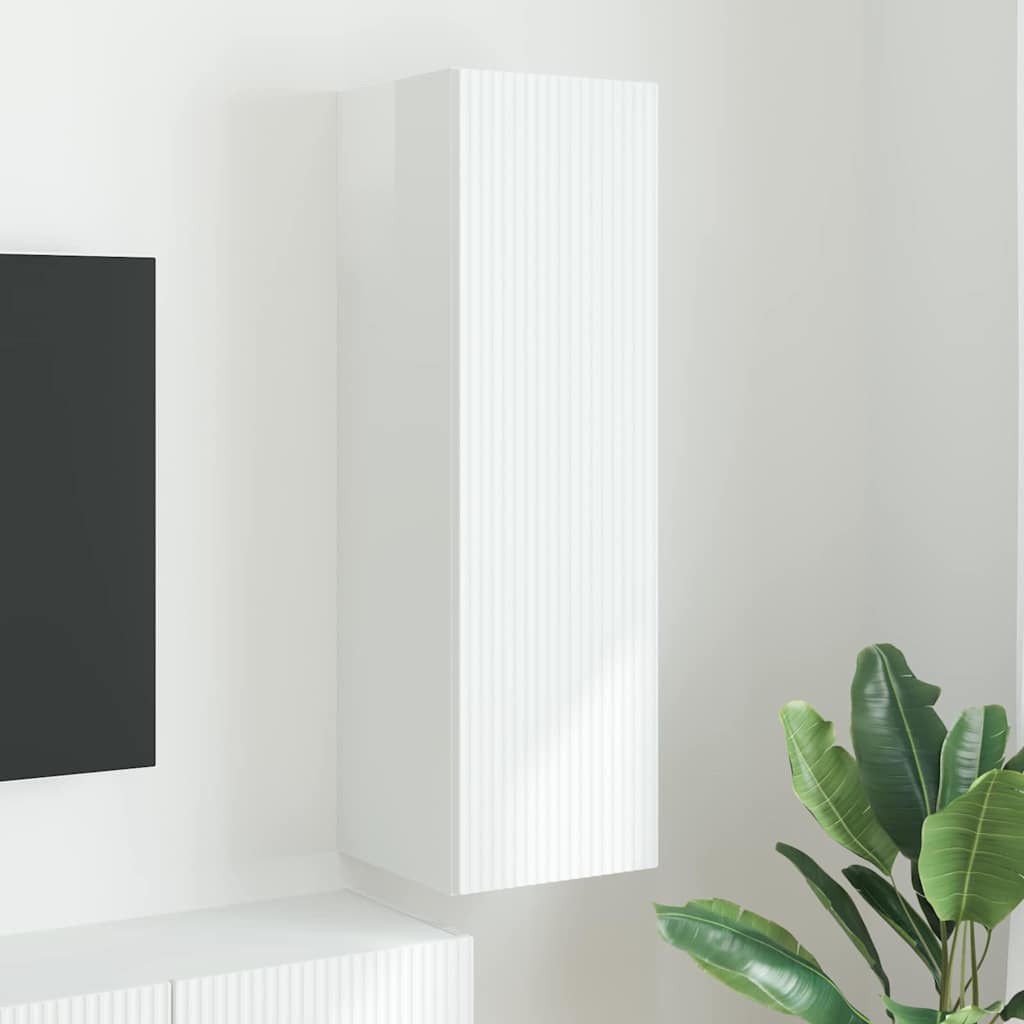 TV-Wandschrank Glänzend Weiß 30 x 31 x 100 cm Holzwerkstoff