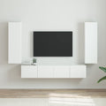 TV-Wandschrank 2 pcs Glänzend Weiß 30 x 31 x 100 cm