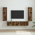 TV-Wandschrank 2 pcs Geräucherte Eiche 30 x 31 x 100 cm