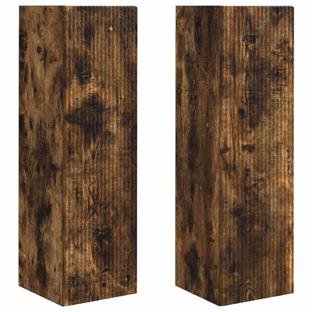 TV-Wandschrank 2 pcs Geräucherte Eiche 30 x 31 x 100 cm