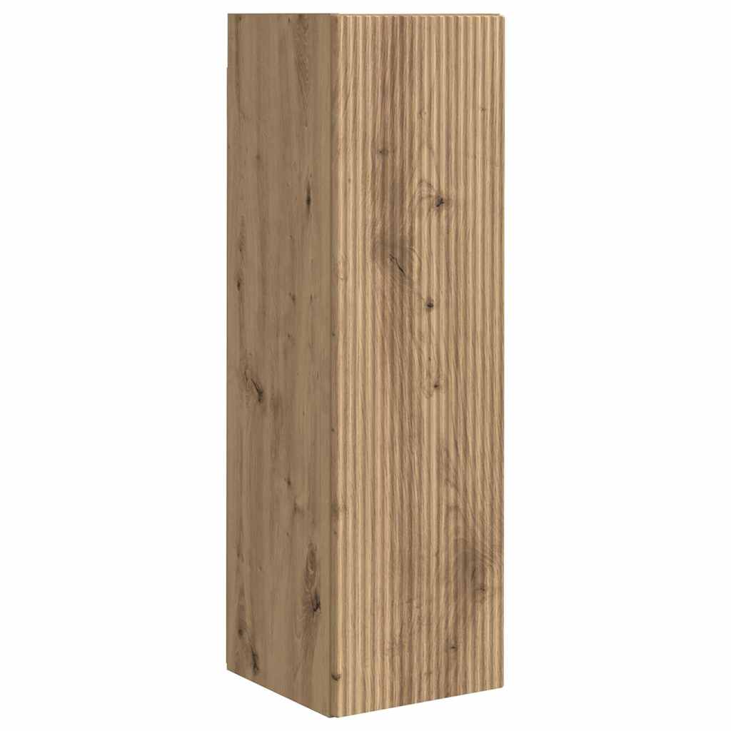 TV-Wandschrank 2 pcs Kunsthandwerk Eiche 30 x 31 x 100 cm