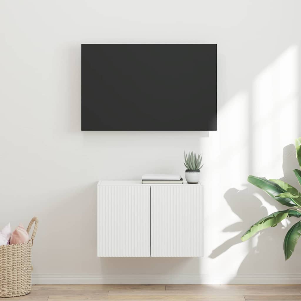 TV-Wandschrank Weiß 59,5 x 31 x 40 cm Holzwerkstoff