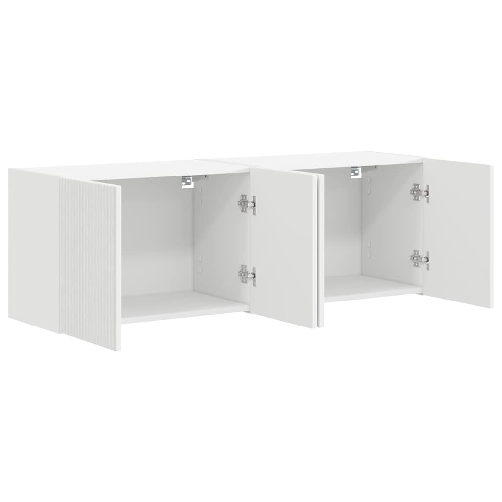 TV-Wandschrank 2 pcs Weiß 59,5 x 31 x 40 cm Holzwerkstoff