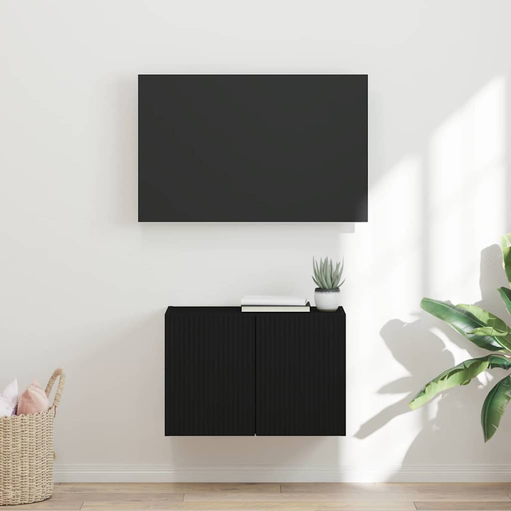TV-Wandschrank Schwarz 59,5 x 31 x 40 cm Holzwerkstoff
