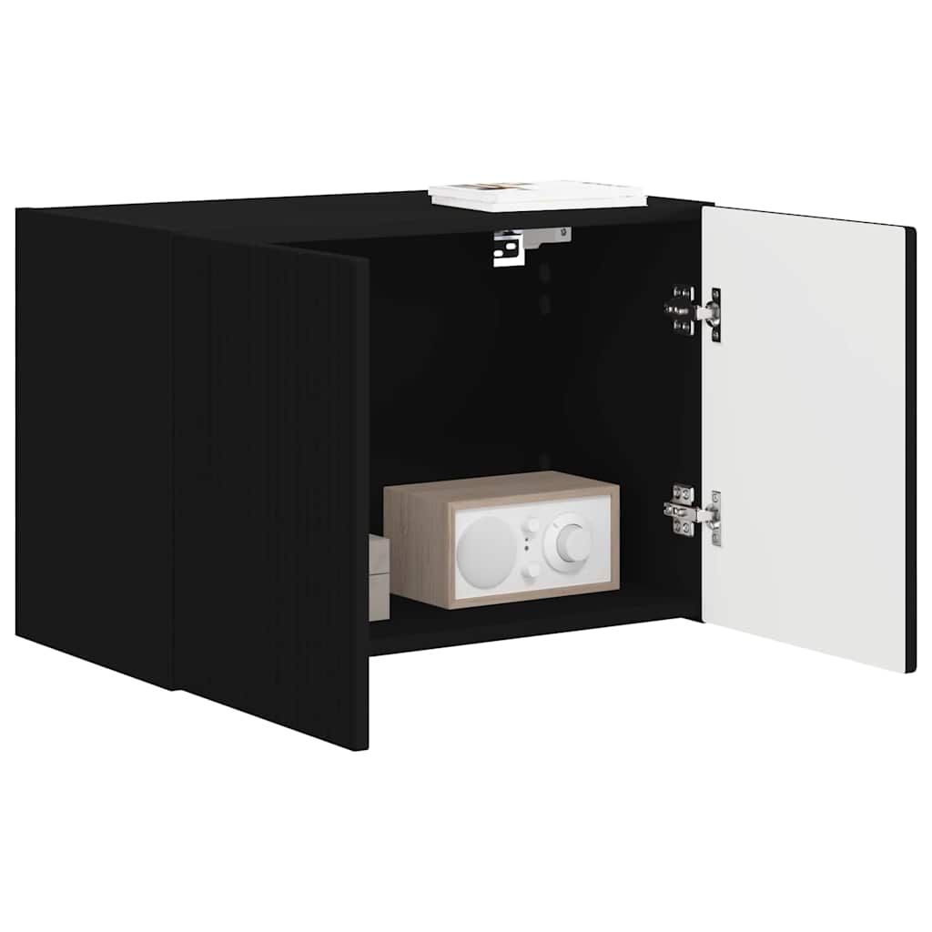 TV-Wandschrank Schwarz 59,5 x 31 x 40 cm Holzwerkstoff