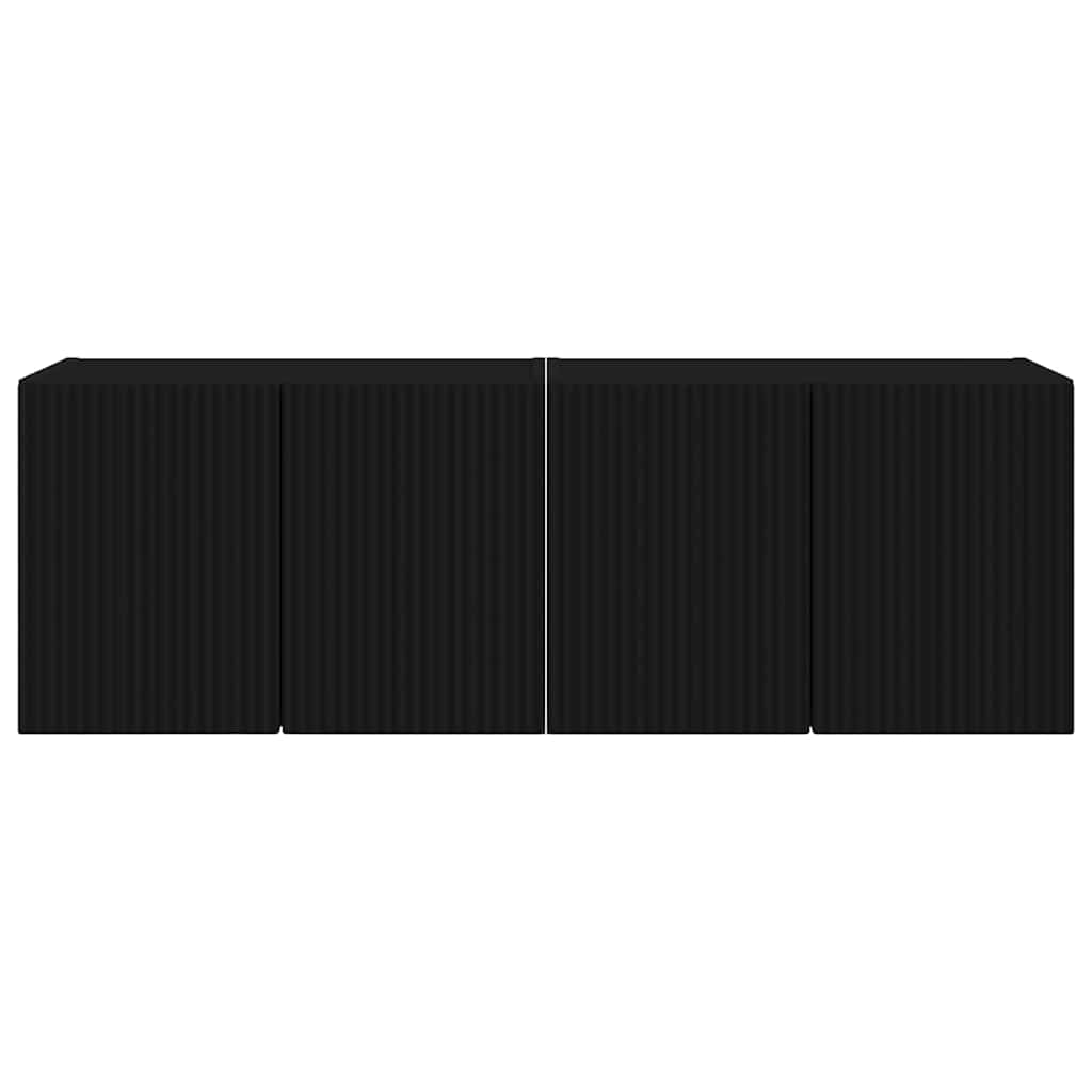 TV-Wandschrank 2 pcs Schwarz 59,5 x 31 x 40 cm Holzwerkstoff