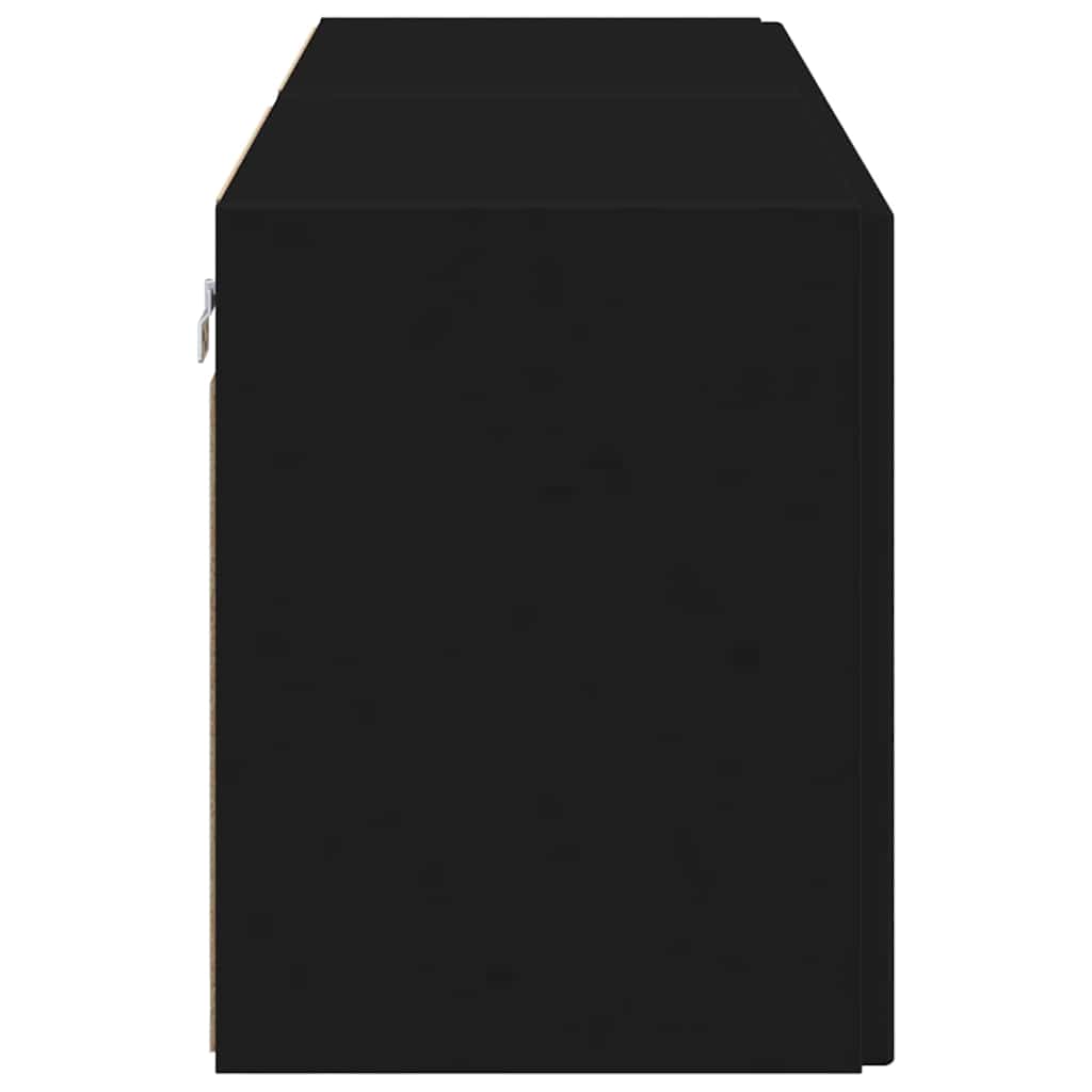 TV-Wandschrank 2 pcs Schwarz 59,5 x 31 x 40 cm Holzwerkstoff