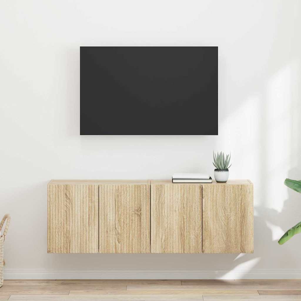 TV-Wandschrank 2 pcs Sonoma-Eiche 59,5 x 31 x 40 cm