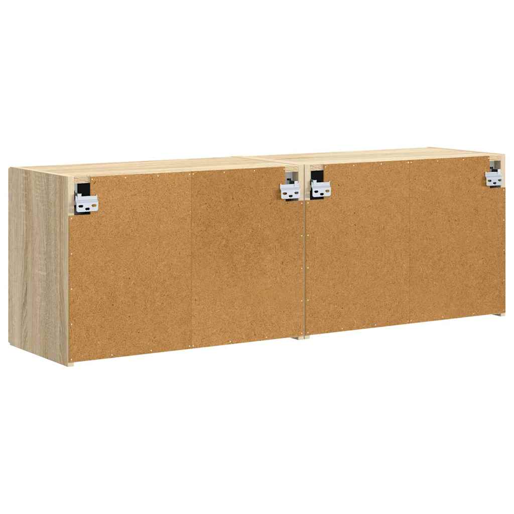 TV-Wandschrank 2 pcs Sonoma-Eiche 59,5 x 31 x 40 cm