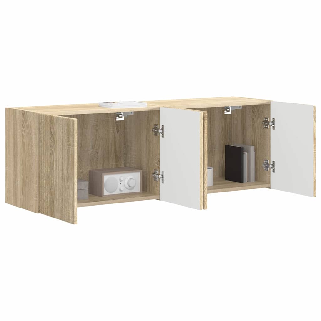 TV-Wandschrank 2 pcs Sonoma-Eiche 59,5 x 31 x 40 cm
