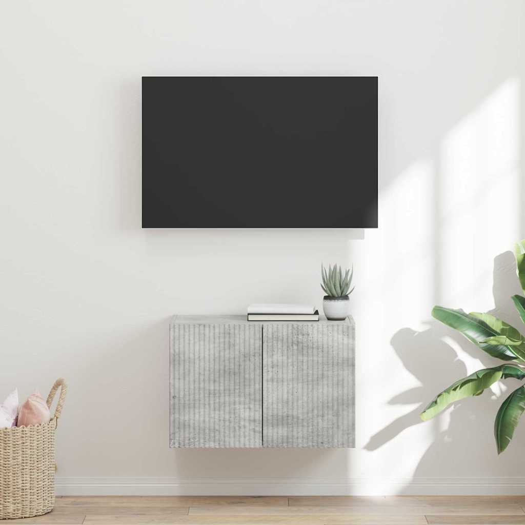 TV-Wandschrank Beton Grau 59,5 x 31 x 40 cm Holzwerkstoff
