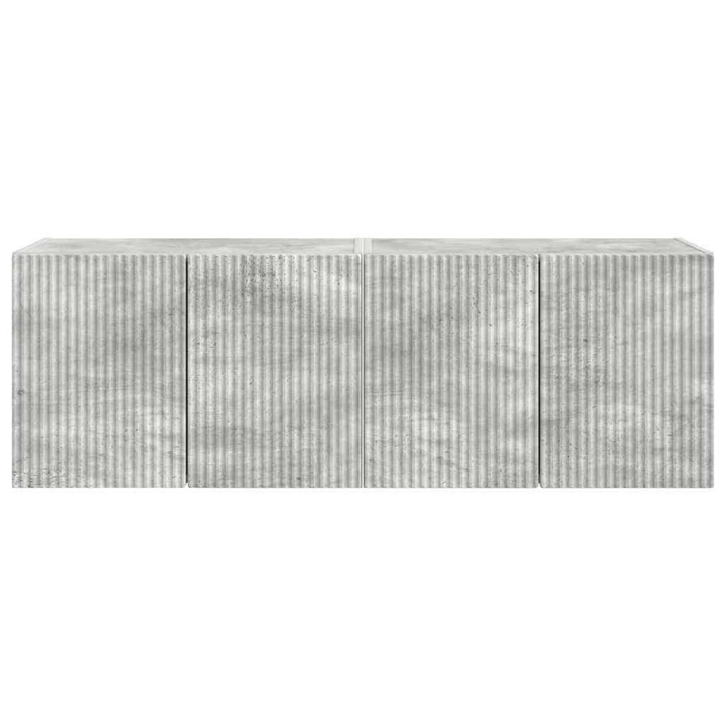 TV-Wandschrank 2 pcs Beton Grau 59,5 x 31 x 40 cm Holzwerkstoff