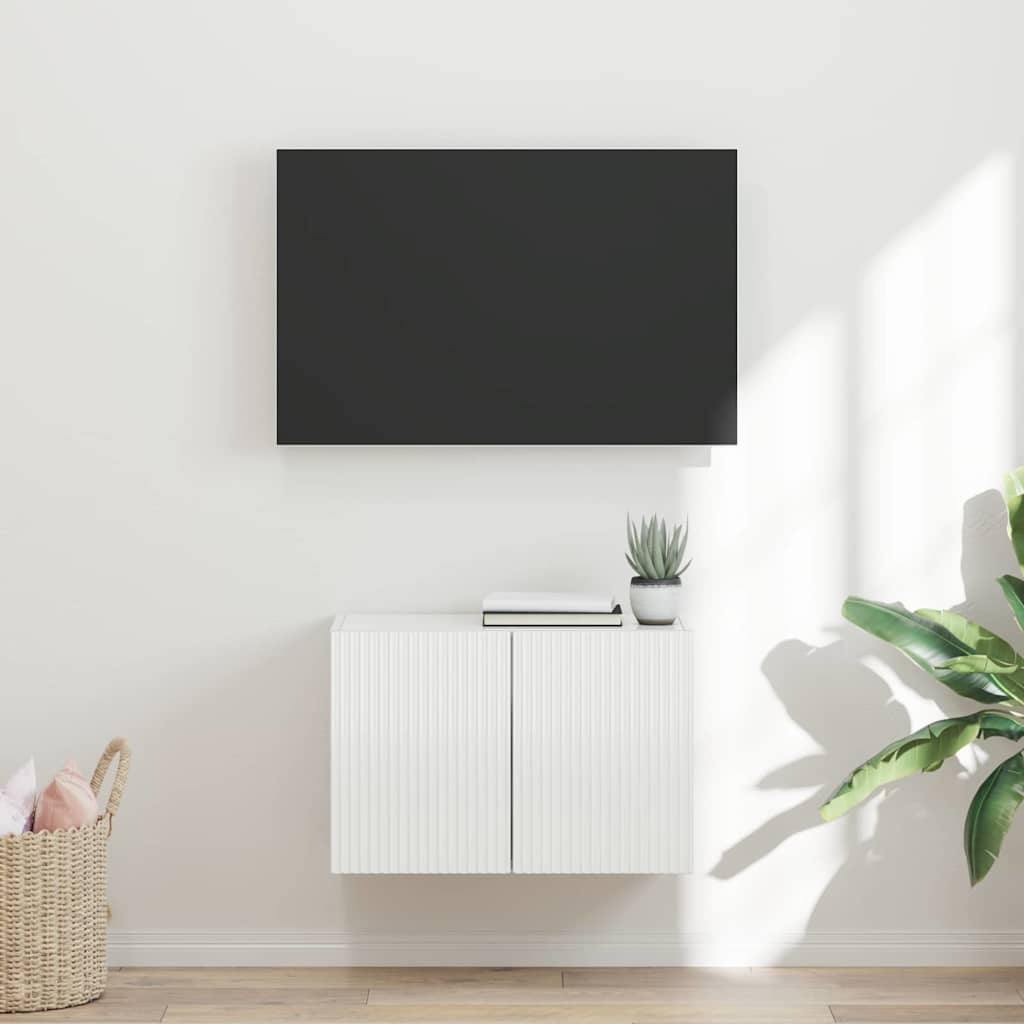 TV-Wandschrank Hochglanz Weiß 59,5 x 31 x 40 cm Holzwerkstoff