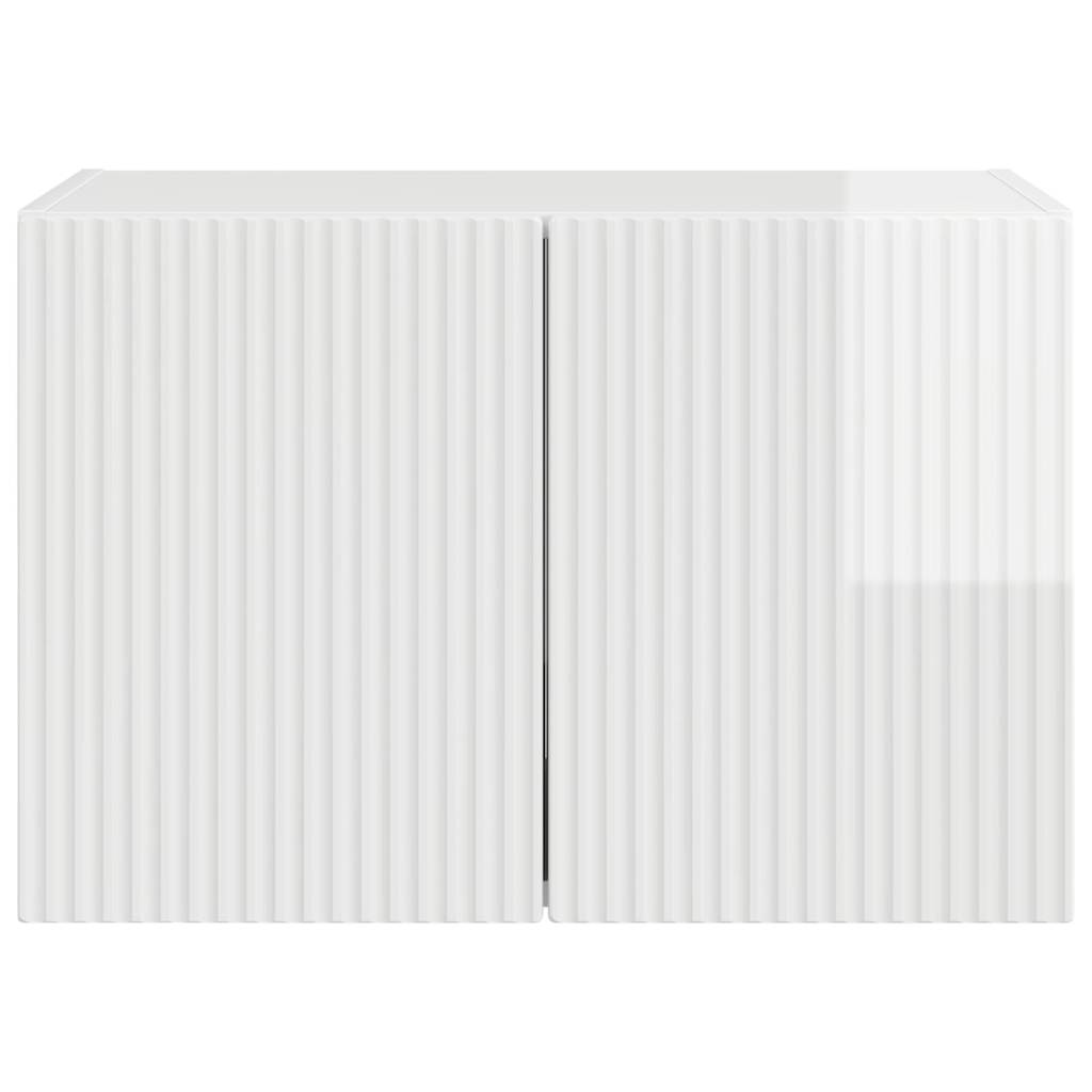 TV-Wandschrank Hochglanz Weiß 59,5 x 31 x 40 cm Holzwerkstoff
