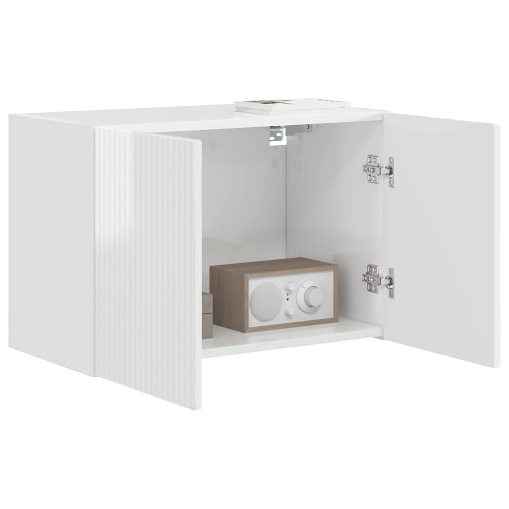 TV-Wandschrank Hochglanz Weiß 59,5 x 31 x 40 cm Holzwerkstoff