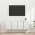 TV-Wandschrank 2 pcs Hochglanz Weiß 59,5 x 31 x 40 cm