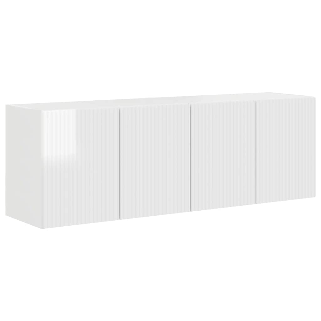 TV-Wandschrank 2 pcs Hochglanz Weiß 59,5 x 31 x 40 cm