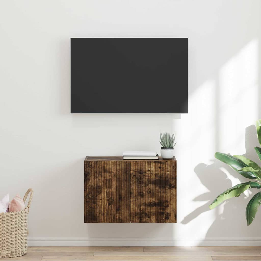 TV-Wandschrank Wandmontiert Geräucherte Eiche 59,5 x 31 x 40 cm