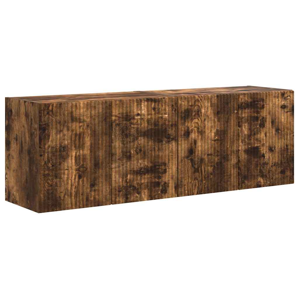 TV-Wandschrank 2 pcs Geräucherte Eiche 59,5 x 31 x 40 cm