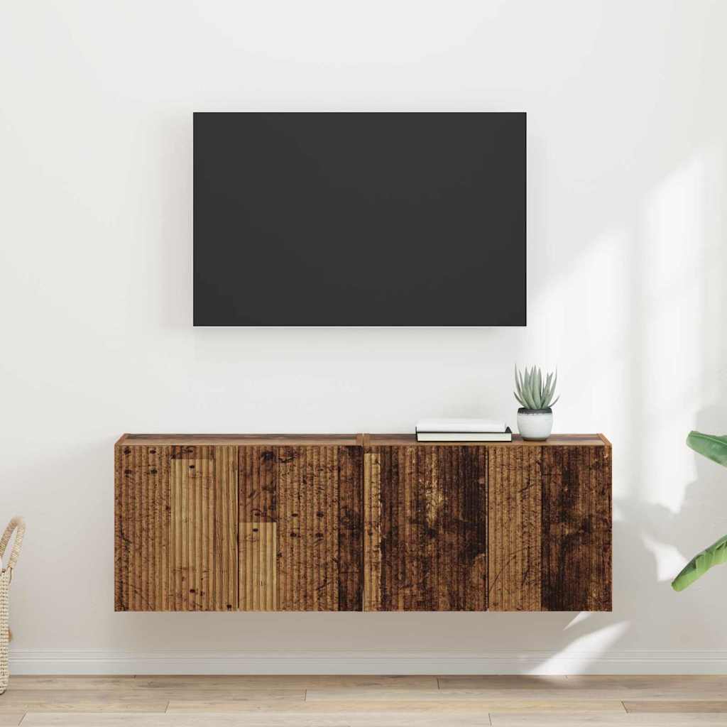 TV-Wandschrank 2 pcs Altholz 59,5 x 31 x 40 cm Holzwerkstoff