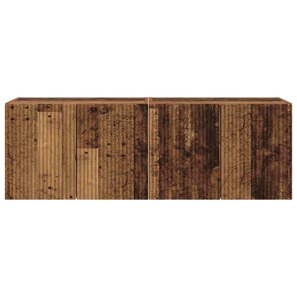 TV-Wandschrank 2 pcs Altholz 59,5 x 31 x 40 cm Holzwerkstoff